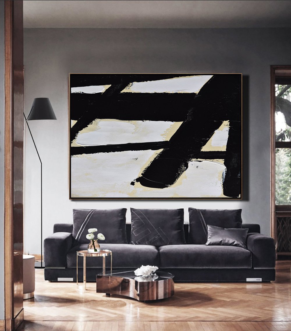 Horizontal Palette Knife Minimalist Art #C43Z - Click Image to Close